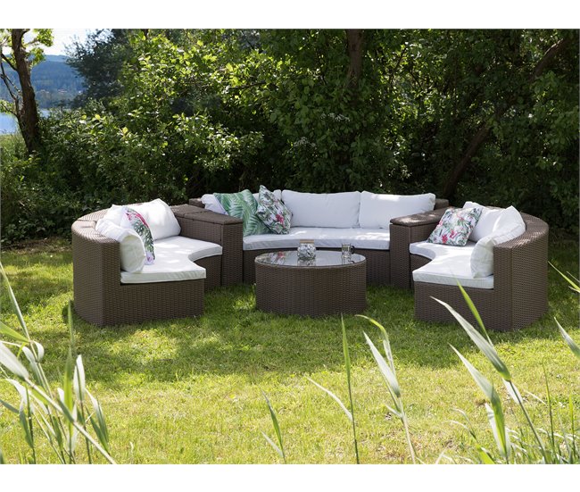 Beliani Conjunto lounge SEVERO Areia