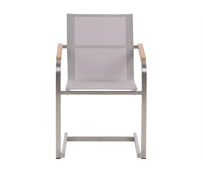 Beliani Conjunto de refeição VALCANETTO/COSOLETO Branco/ Bege