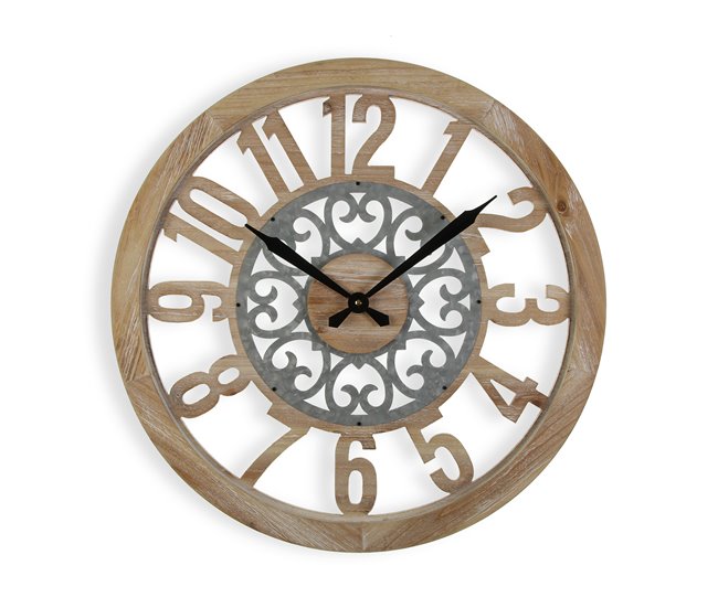 Relógio de parede WOODEN diâmetro 60cm Madeira
