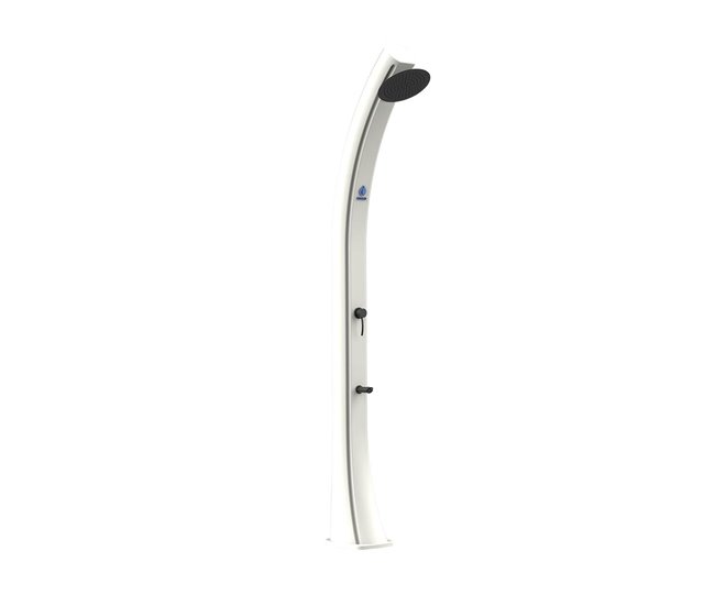 Sined SOLE XXL Chuveiro solar curvo de 40 litros Filtro anti-calcário, Branco Branco