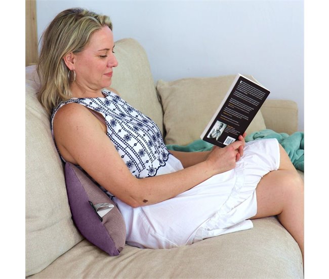 Almofada multiuso lombar, cervical, perna e leitura . Pacote de 2 Violeta