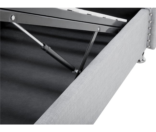 Beliani Cama com armazenamento Pele sintética METZ 126x217 Branco