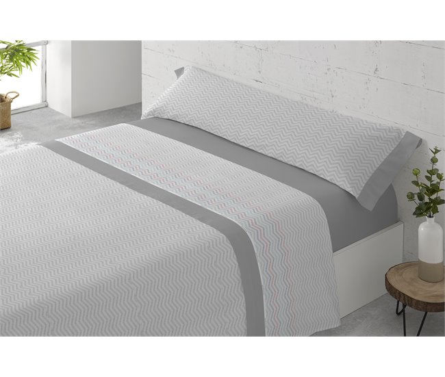 Conjunto de lençóis ARGOS polycotton cinza 
