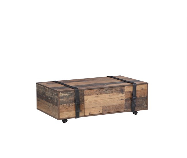 Mesa de centro NELLEKE vintage antigo Castanho