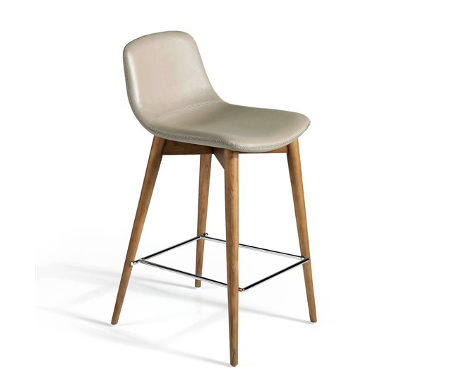 ANGEL CERDA Banco em pele ecológica cor de vison Nogal