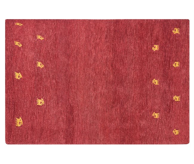 Beliani Pelos curtos YARALI 140x200 Vermelho