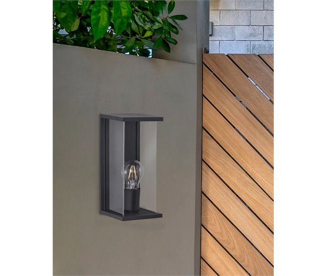 Beliani Iluminação de parede para exterior WAKAL Preto
