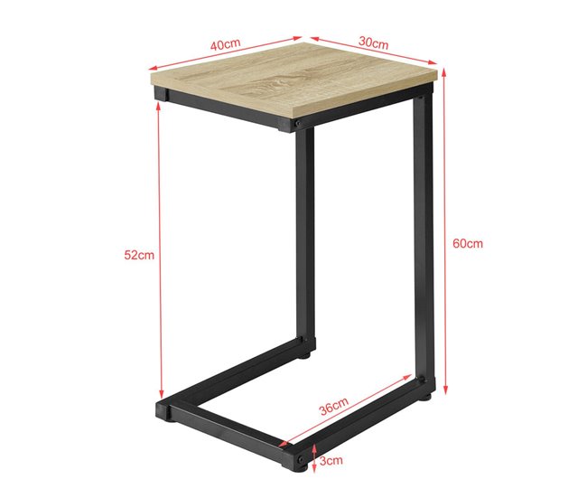 Mesa de apoio para computador portátil FBT44-N SoBuy Natural