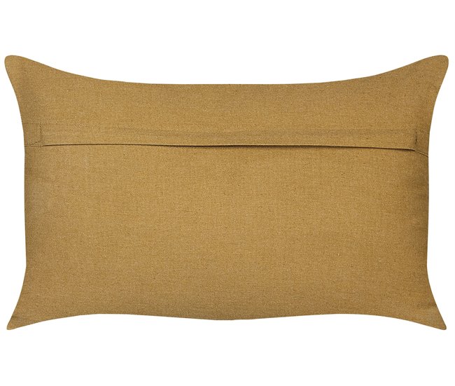 Beliani Almofada decorativa PULICAT 50x30 Verde Escuro