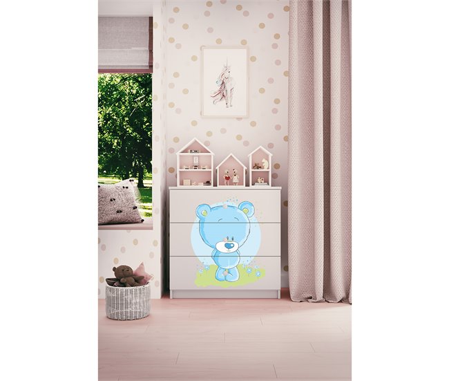 Arca com 3 gavetas Kocot Kids Babydream Bear Branco