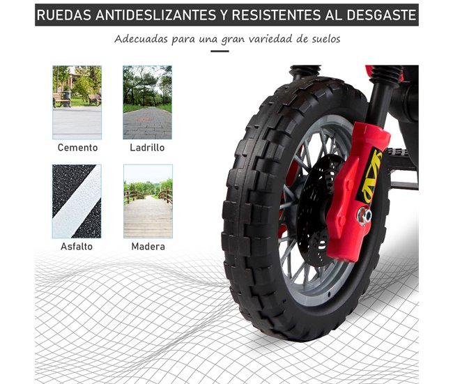 Mota Elétrica Infantil PP HOMCOM Vermelho