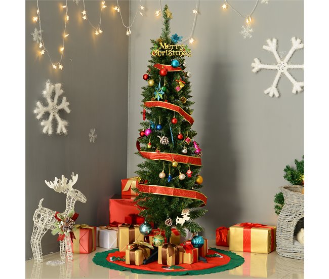 Árvore de Natal Metal, PVC, Plástico HOMCOM, casa - natal Verde