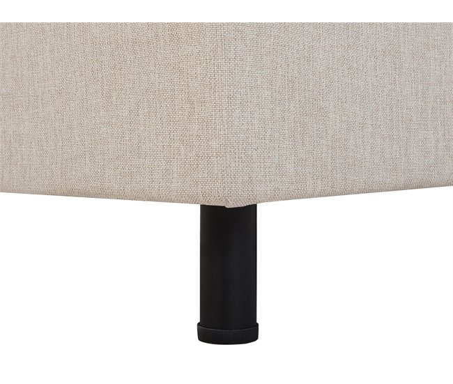Beliani Cama com estrado Poliéster DUKE 92x216 Bege