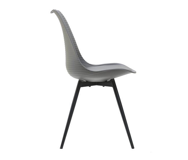 Conjunto de 4 cadeiras de cozinha MAEVA  Cinza