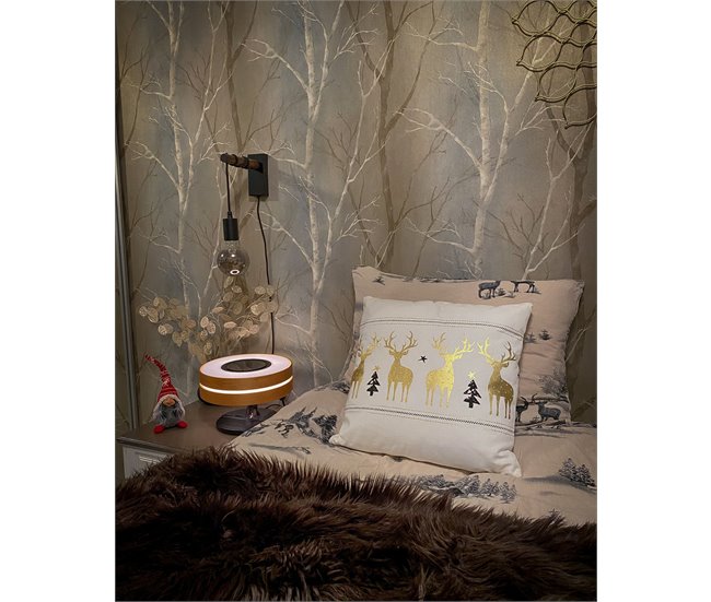 Beliani Almofada decorativa DONNER Branco/ Bege