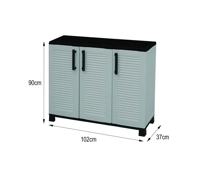 Armário exterior em PVC Cinza