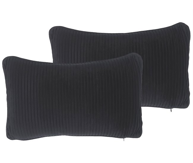 Beliani Almofada decorativa GUDARI 30x50 Preto