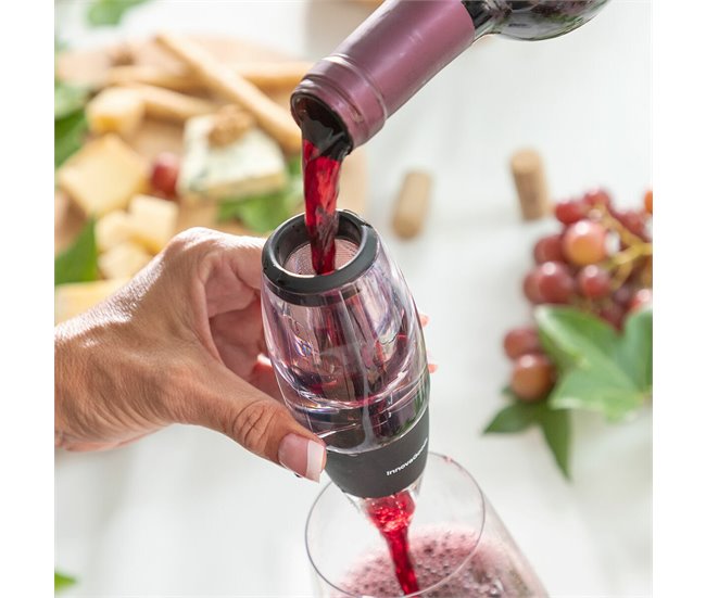 Arejador de Vinho com Filtro, Suporte e Capa Transparente
