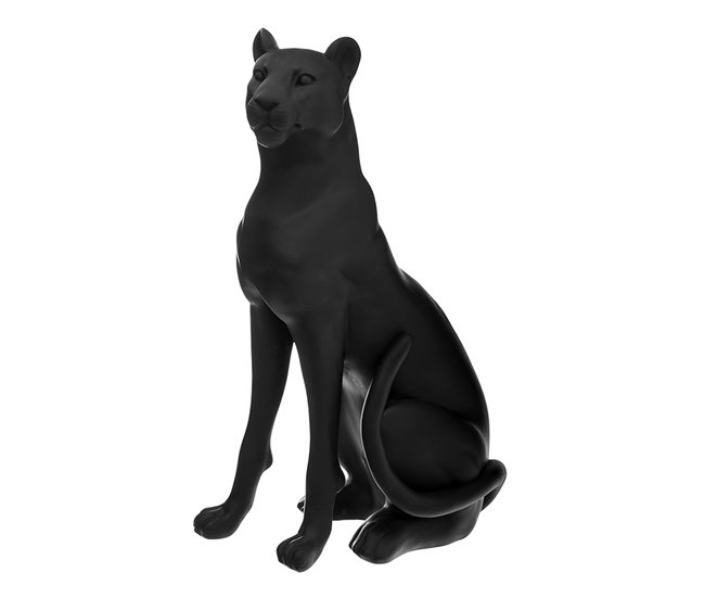 WELL HOME - Estatueta de Pantera de Resina Preto