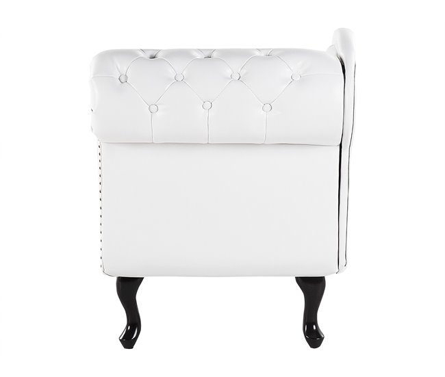 Beliani Chaise longue versão à direita Pele sintética NIMES Branco