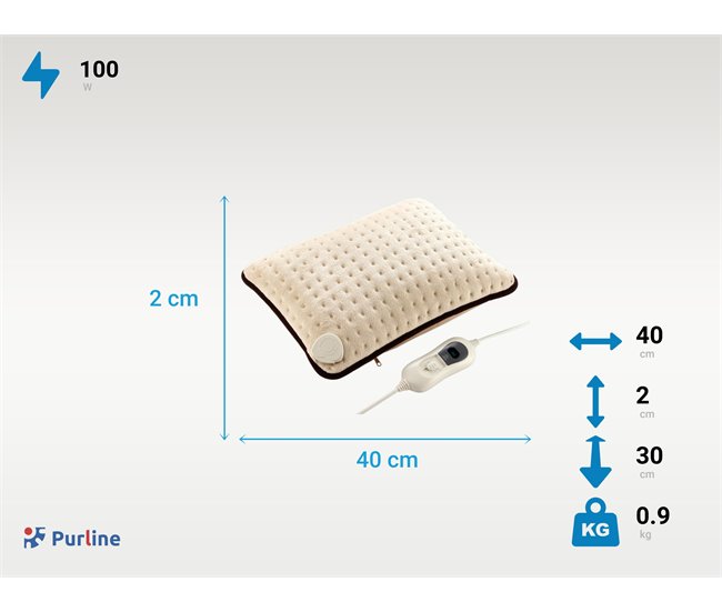 Almofada assento de aquecimento textil elértrica sintética Bege