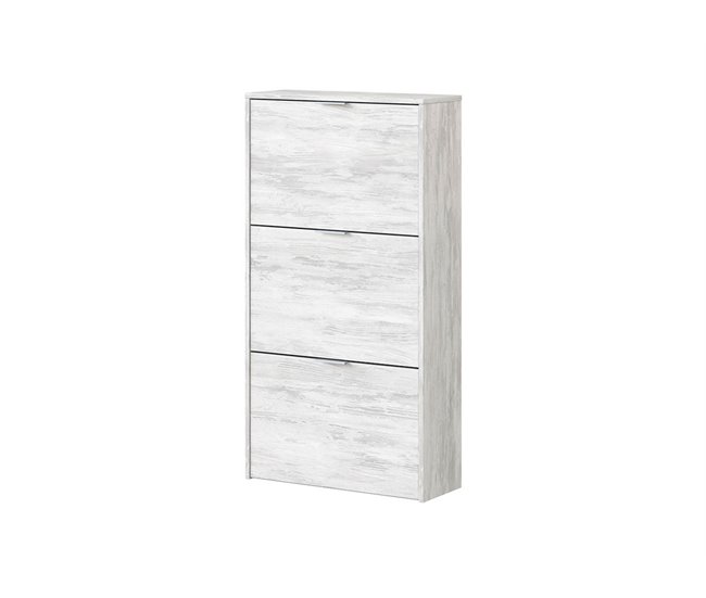 Sapateira com 3 compartimentos ALASKA Branco Veta