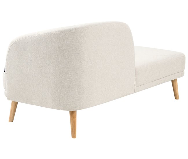 Beliani Chaise longue à direita Poliéster TANLAY Bege