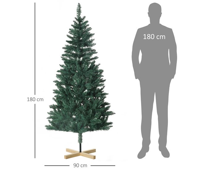 Árvore de Natal HOMCOM 830-747V01GN Verde Escuro