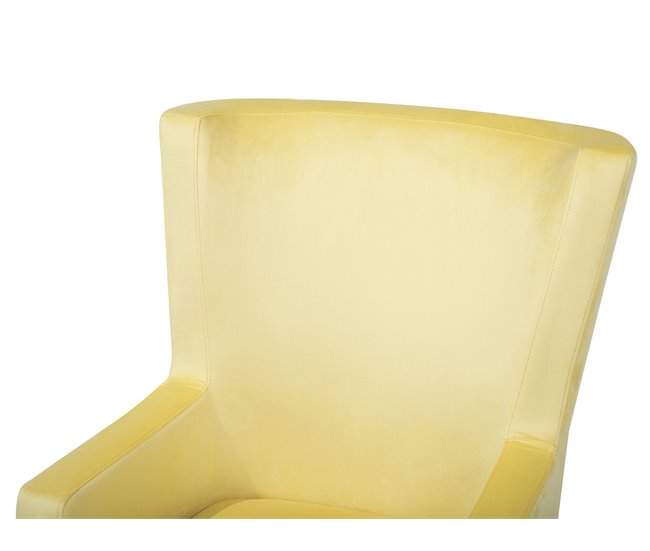 Beliani Poltrona com braços ONEIDA Amarelo