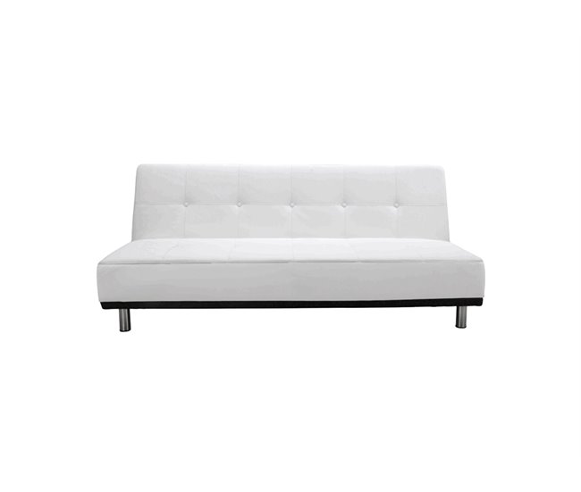 Sofá cama pele sintética THIRD Branco
