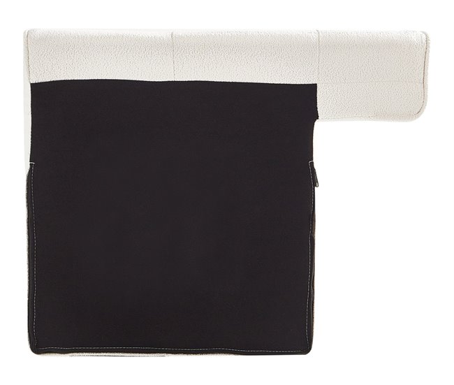 Beliani Sofá de 3 lugares Bouclé SKIVE Branco