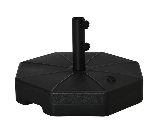 Base Chapéu de Sol HDPE, Metal Outsunny 60x60 Preto