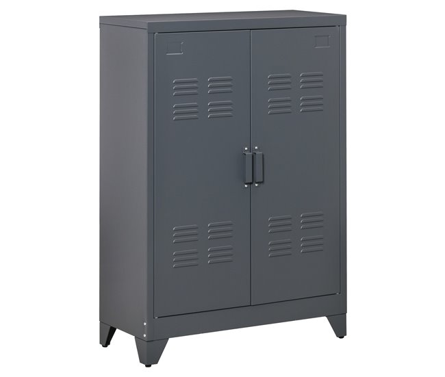 Armário de Metal Metal HOMCOM Cinza