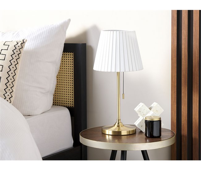 Beliani Candeeiro de mesa TORYSA Dourado