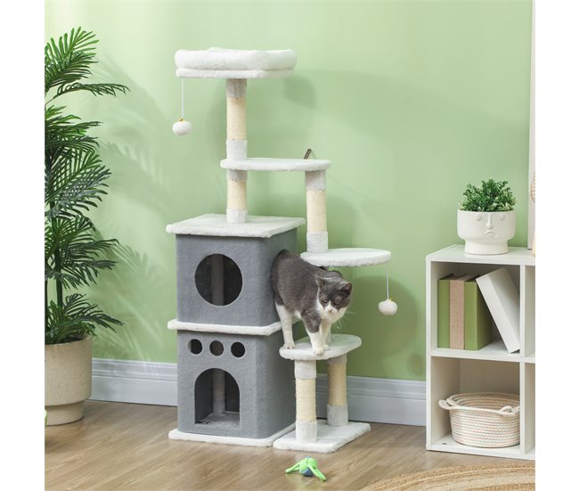 Arranhador para Gatos Melamina de Madeira e Sisal PawHut Cru