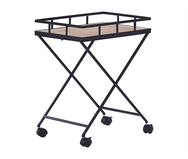 Beliani Carrinho de cozinha LEOTI Preto