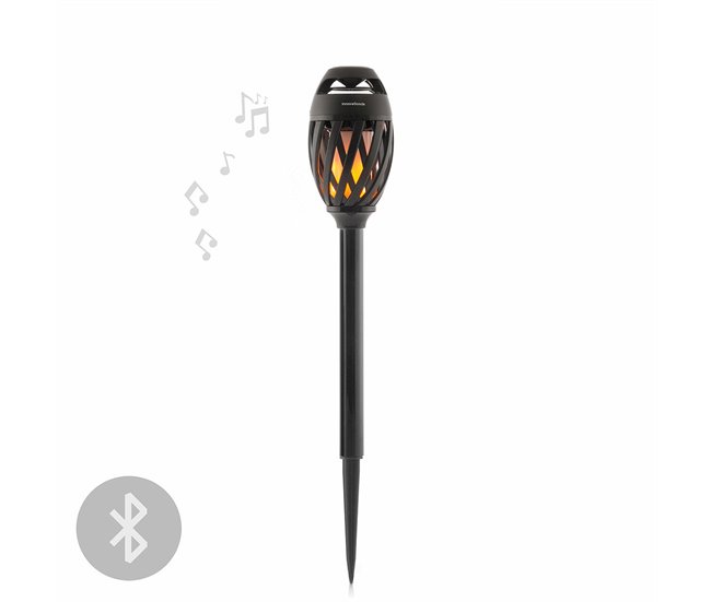 Altifalante Sem Fios com LED Efeito Chama Preto