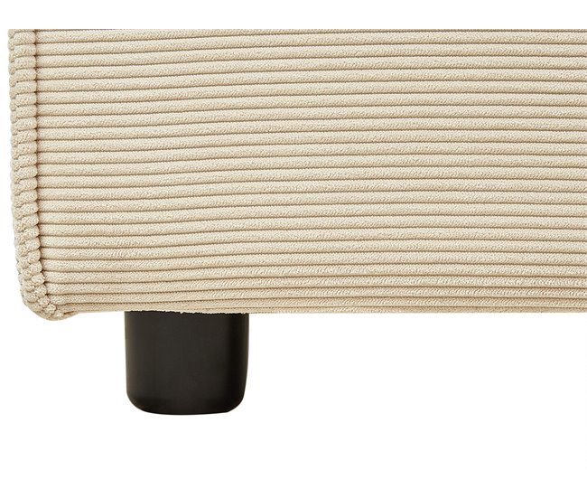 Beliani Cama com estrado Bombazine LINARDS 210x242 Bege