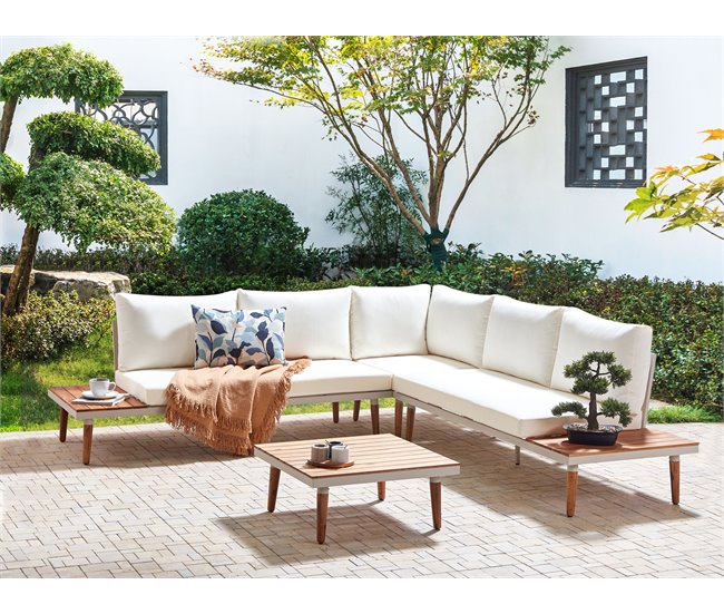 Beliani Conjunto lounge CORATO Cinza Escuro