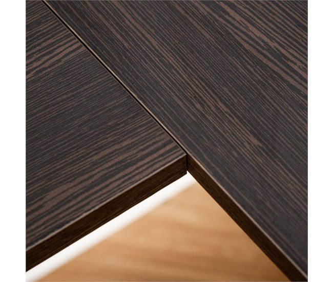 Secretária de Canto MDF HOMCOM, escritório - secretárias 136x130 Preto
