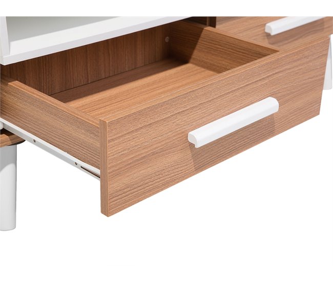 Beliani Mesa de centro ALLOA 60x100 Castanho
