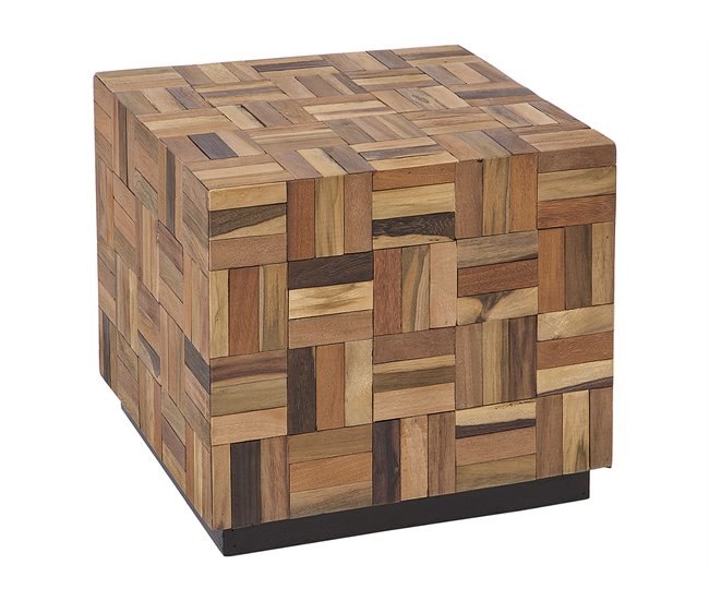 Beliani Mesa de centro GAMETI 45x45 Castanho