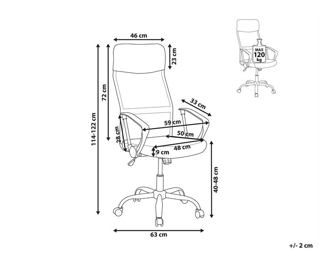 DESIGN Cadeira de escritório Beliani Bege