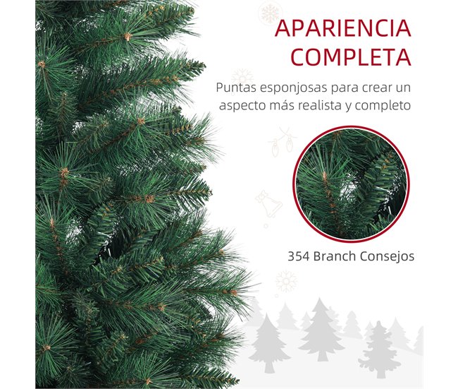 Árvore de Natal Plástico, metal HOMCOM, casa - natal Verde