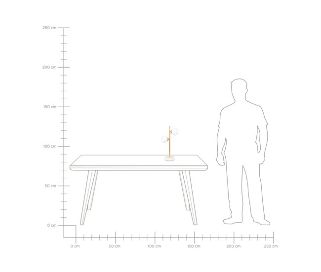 Beliani Candeeiro de mesa MEDINA Dourado