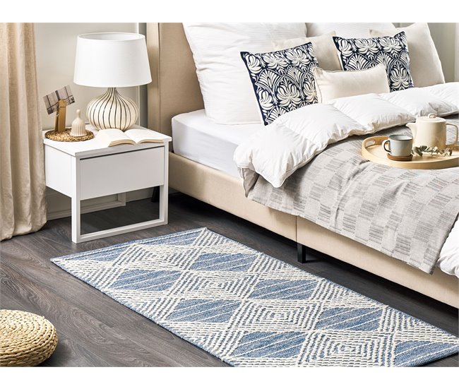 Beliani Pelos curtos DATCA 80x150 Azul