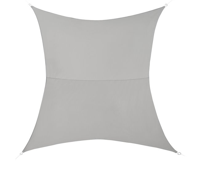[en.casa] Toldo vela de Sombra Repelente al agua rectangular 300x0 Cinza Claro