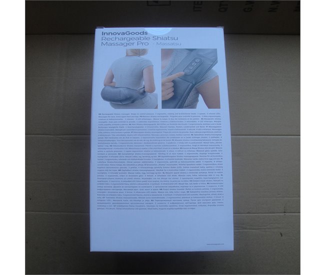 Massajador Shiatsu Recarregável Cinza