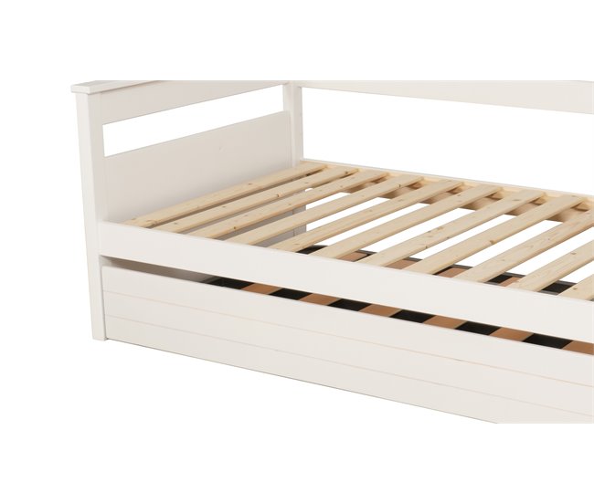 Cama nido 90x190 com sommier DUPLEX Branco