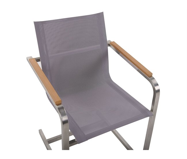 Beliani Conjunto de comedor MALETTO/COSOLETO Branco/cinza